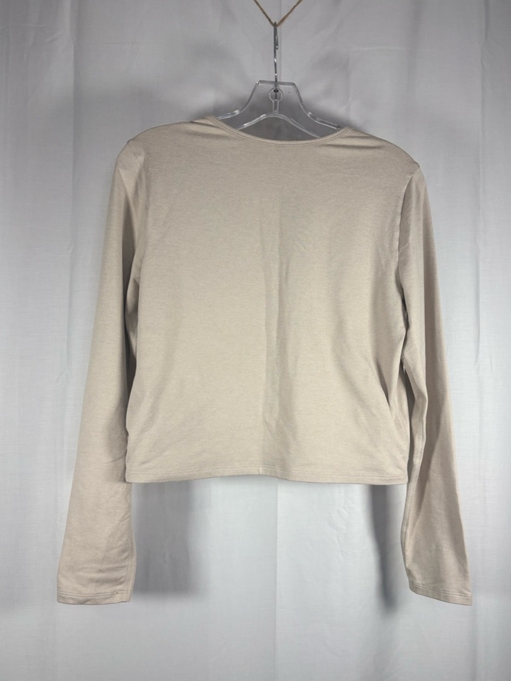EUC VUORI Women’s Halo Button-Front Stretch Cardigan in Light Beige Sz M - Picture 4 of 5